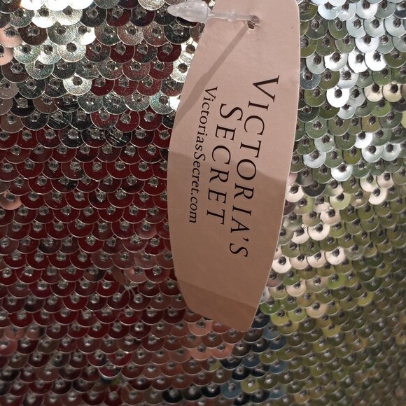 VS silver sequin glam bag removable pompons - Picture 7 of 8